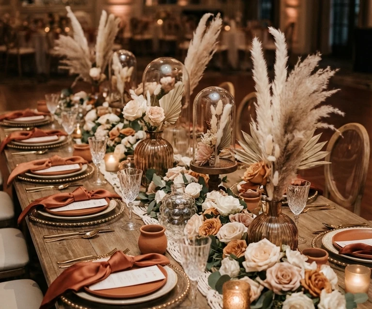 Boho Wedding Table Decor Ideas