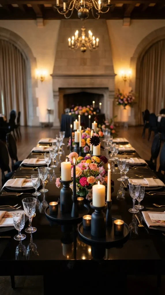 Chic Black Matte Candle Holders