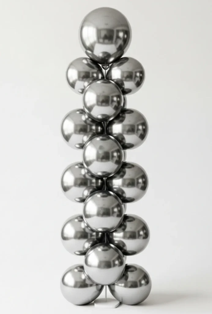 Chrome Balloon Luxe Stack Centerpieces