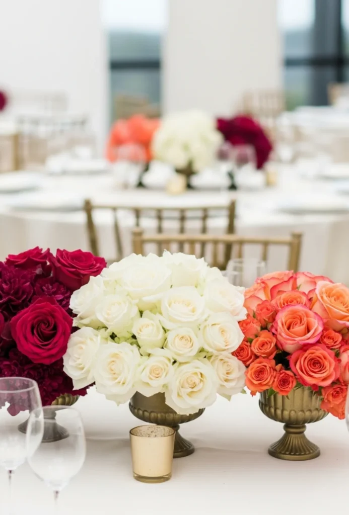 Color Blocked Floral Arrangements