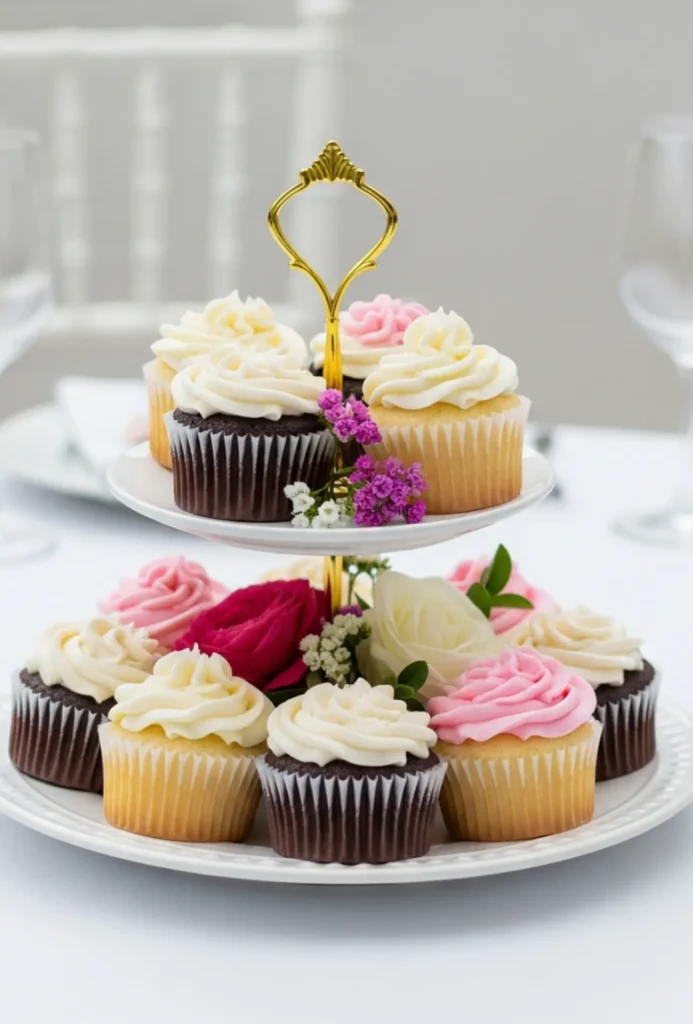 Dessert Plate or Cupcake Display Centerpieces