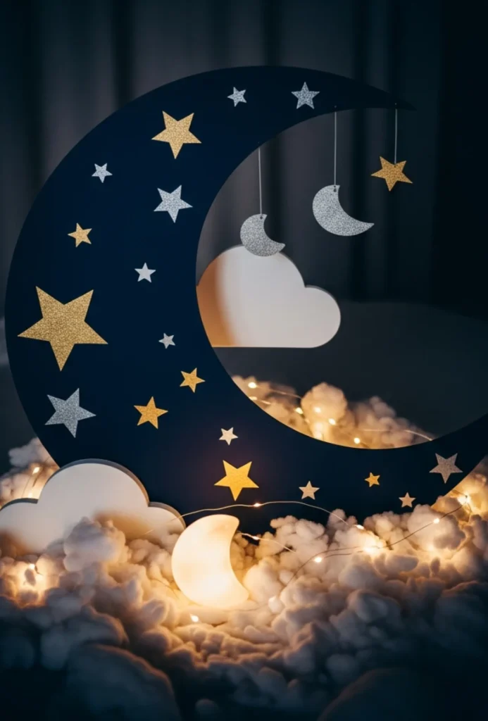 Dreamy Moon & Star Play Scene Centerpieces