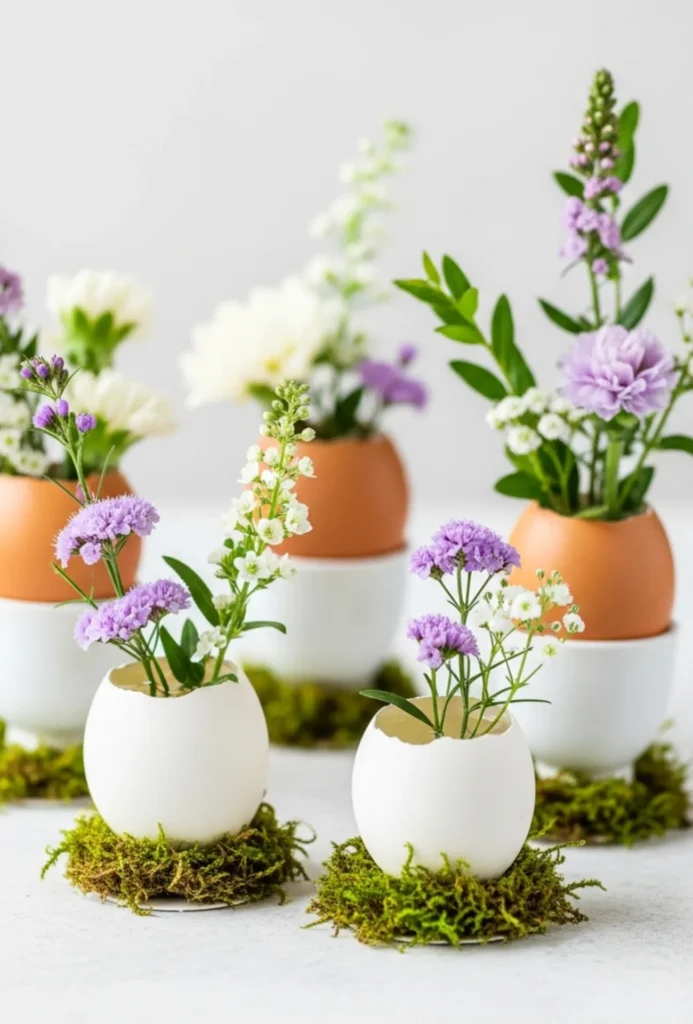 Eggshell Mini Bud Vases