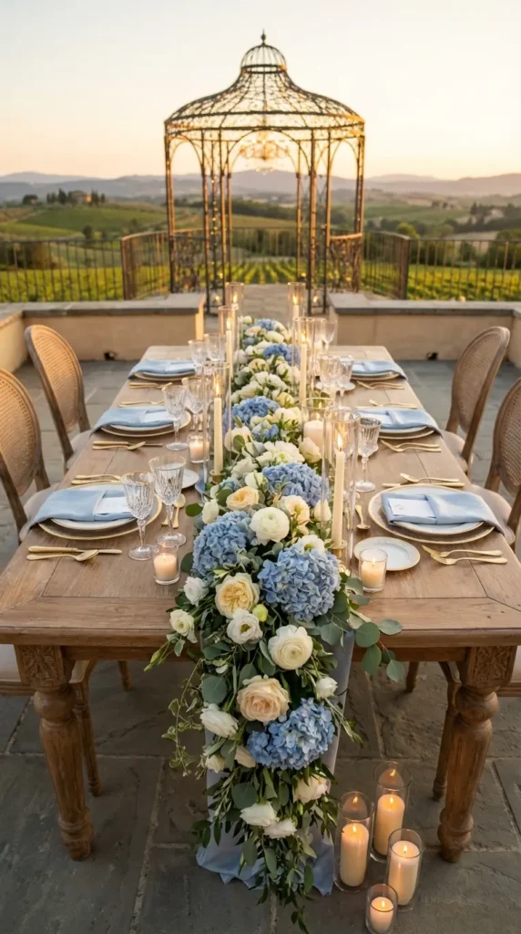 Elegant White-on-White Floral and Candle Tablescape