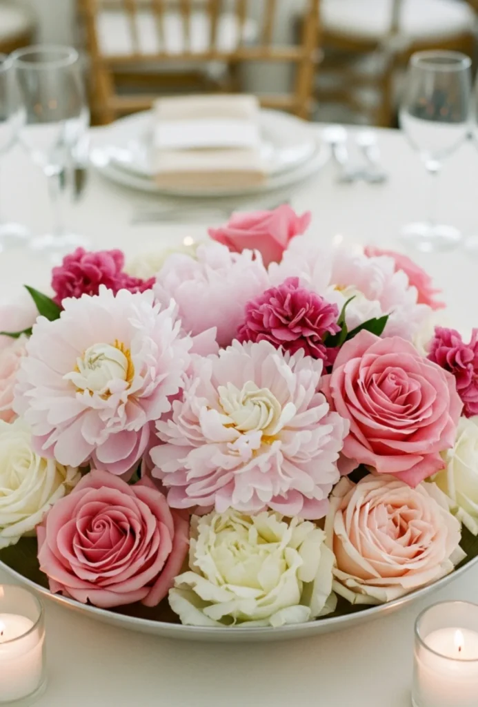 Floating Blooms in Shallow Bowls