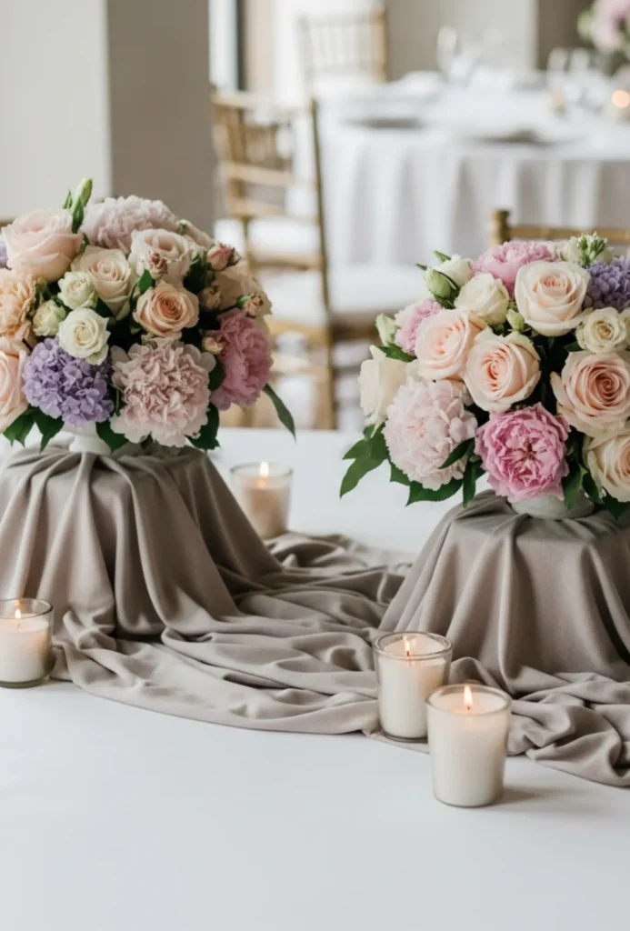 Floral & Draped Fabric Bases
