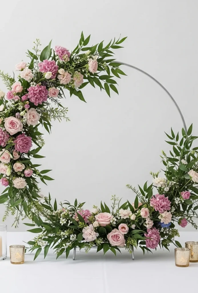 Floral Hoop Centerpieces