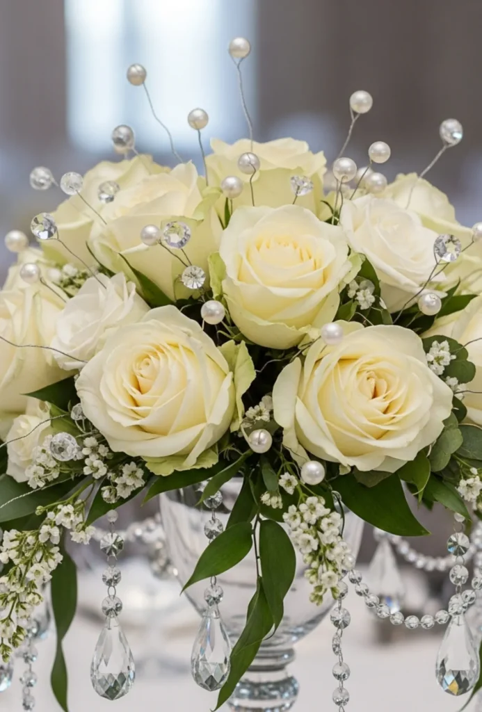 Floral & Pearl/Crystal Accents