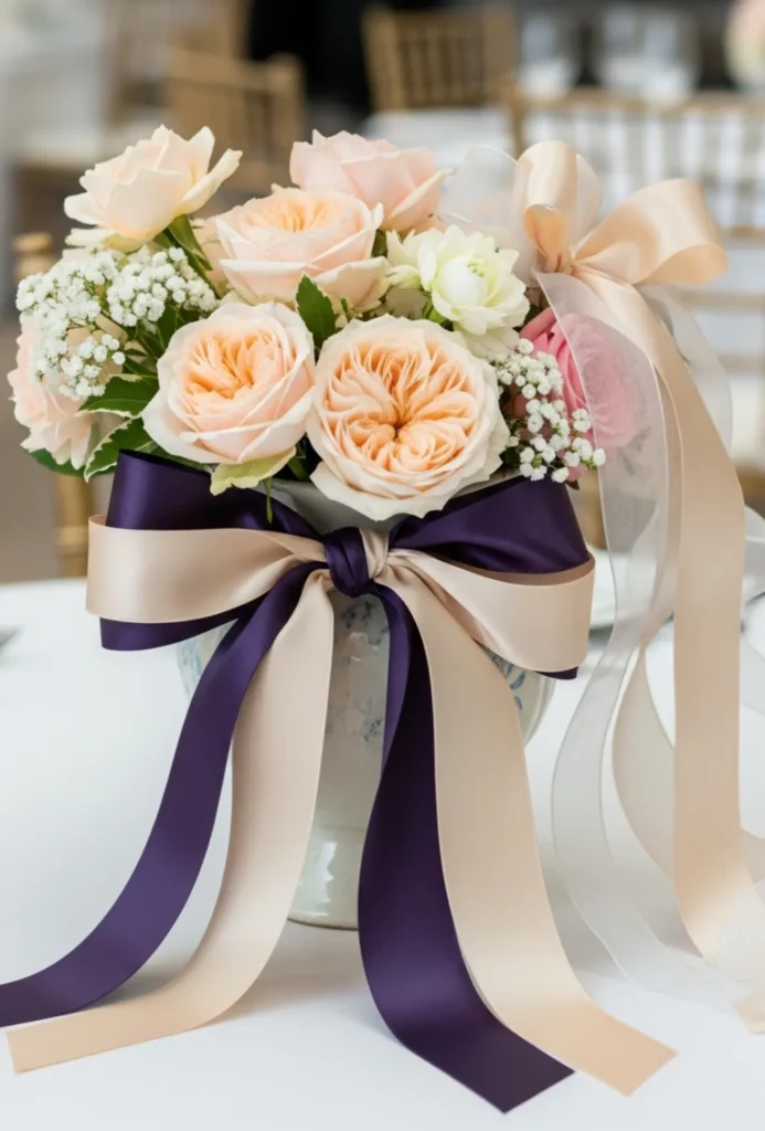 Floral & Ribbon Centerpiece Accents