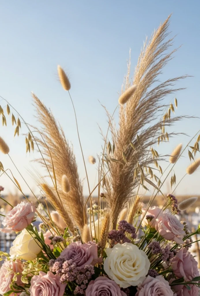 Florals with Dried Grasses