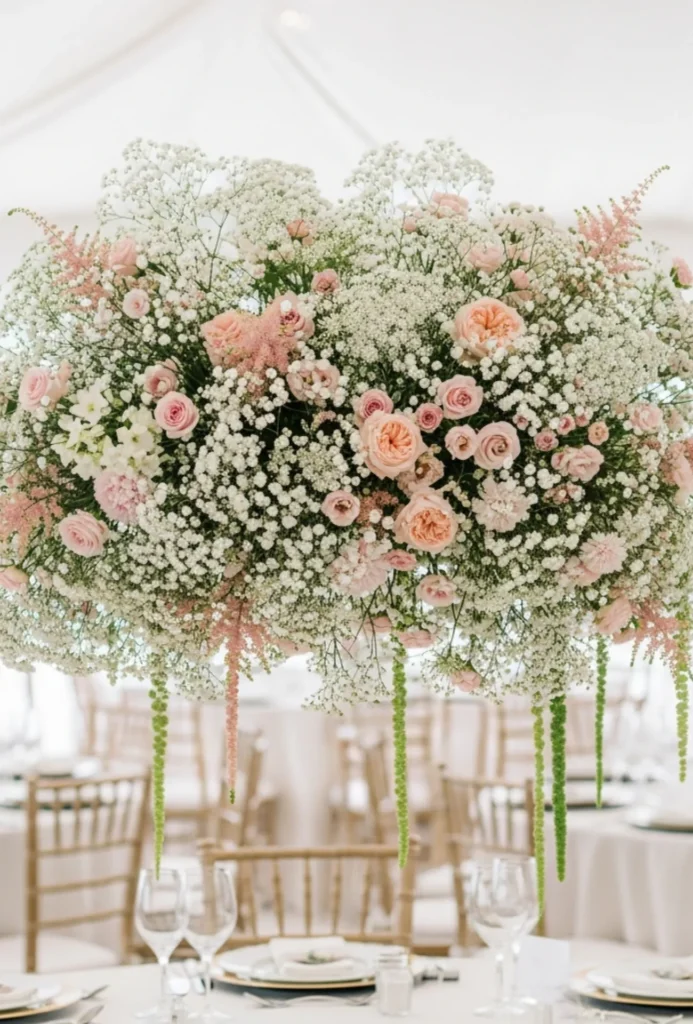 Flower Cloud Centerpiece with Airy Texture