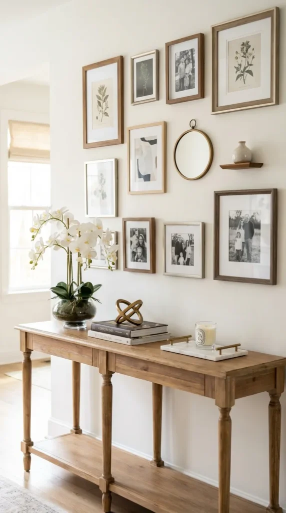 Gallery Wall Above Console Table