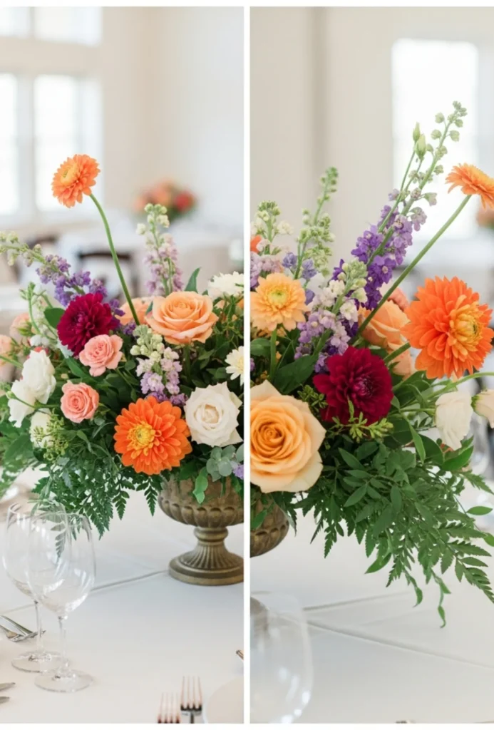 Garden Style Loose Floral Clusters