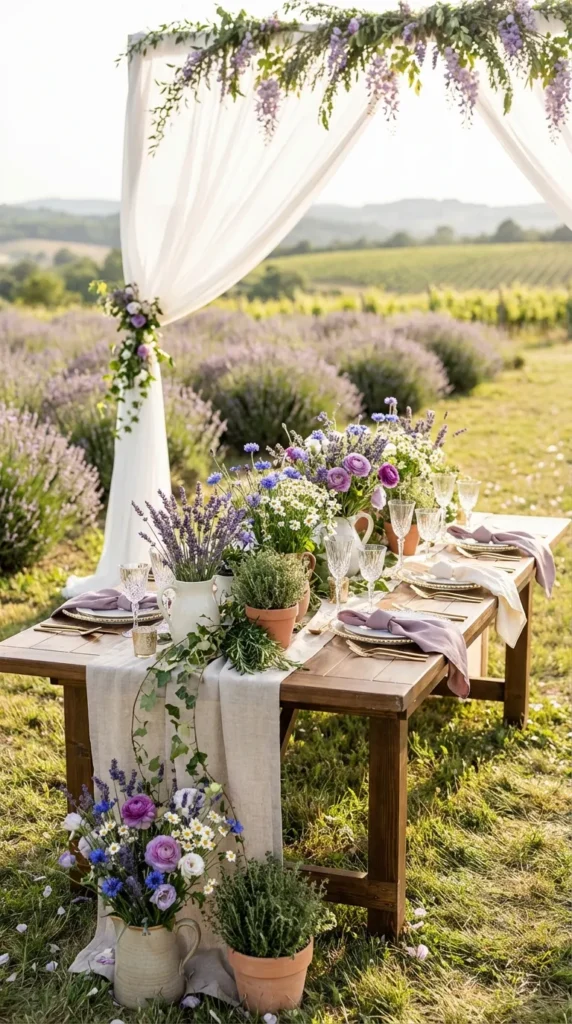 Garden-inspired Tables With Wildflower Arrangements