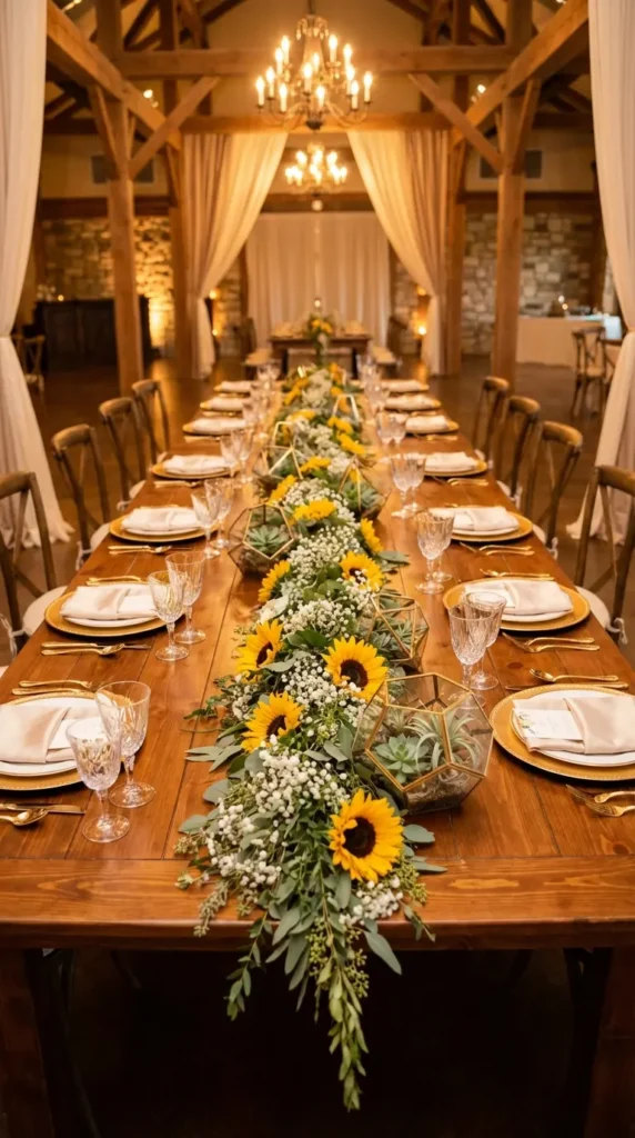 Geometric Terrarium Centerpieces with Greenery