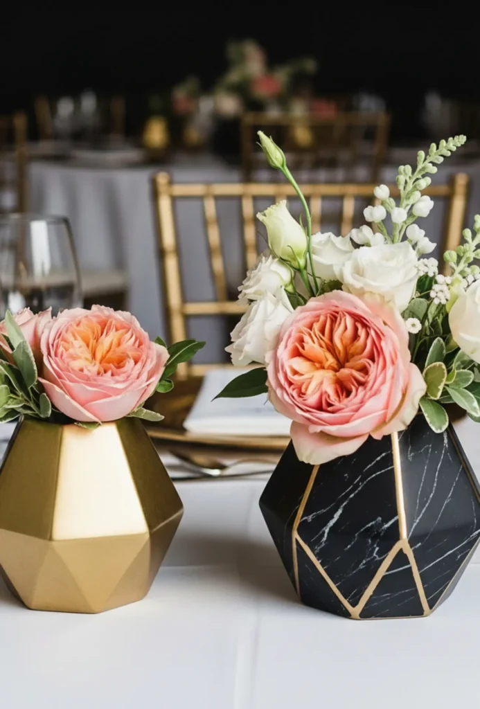 Geometric Vase Arrangements