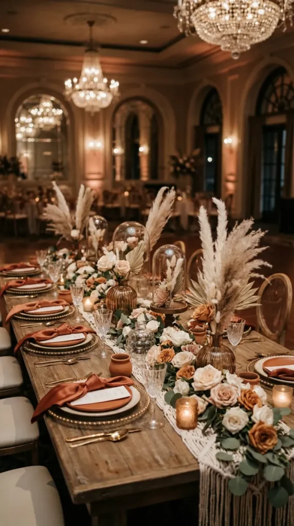 Glass and Pampas Arrangement Pairings