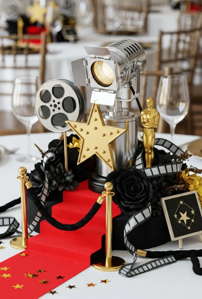 Hollywood Red Carpet Mini Spotlight Centerpieces