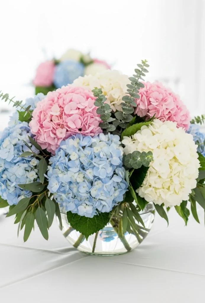 Hydrangea + Eucalyptus Vase Mix