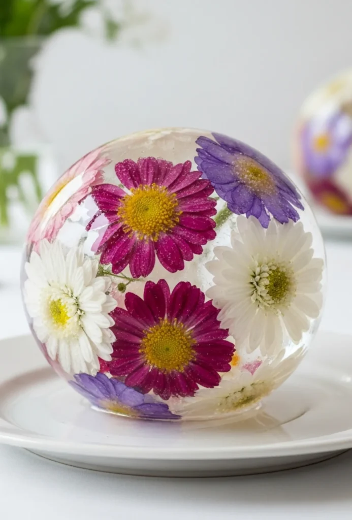  Ice-Embedded Flower Displays