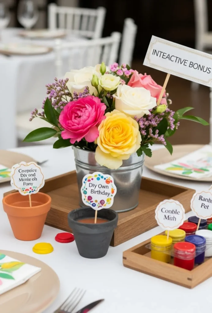 Interactive DIY Craft Centerpieces