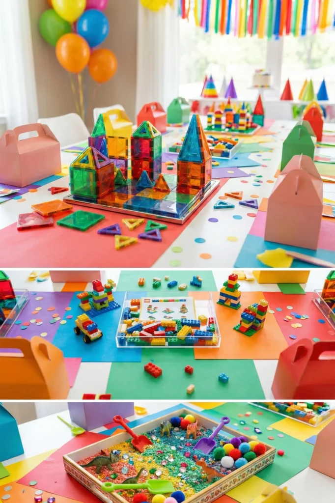 Interactive Play & Build Table Centerpieces