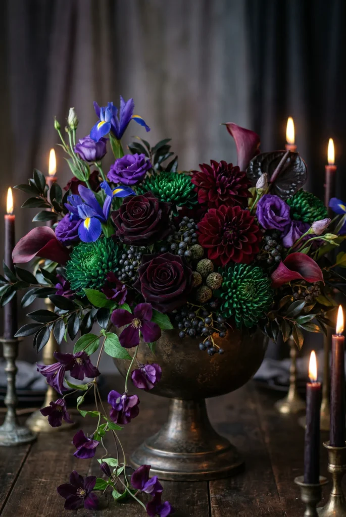 Jewel Tone Dramatic Florals