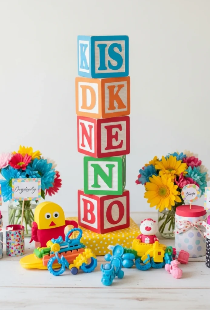 Kids Name Block Display Centerpieces