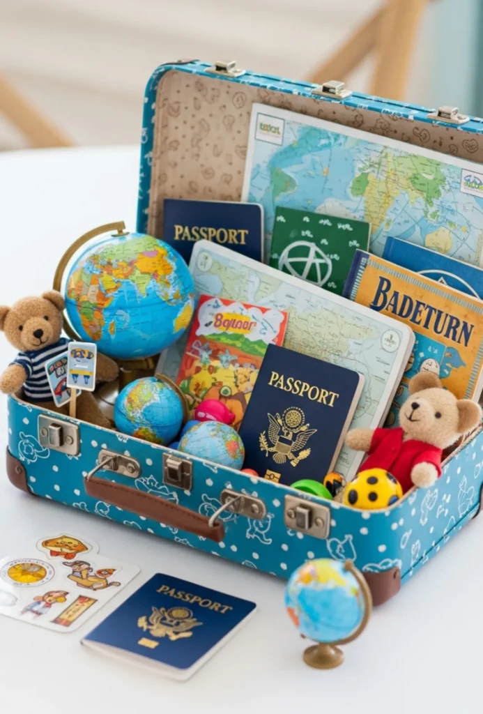 Kids Travel Adventure Suitcase Centerpieces