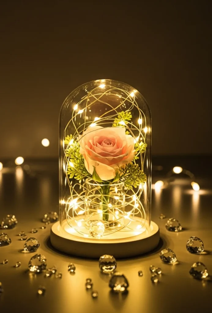 LED Light Glass Dome Centerpieces