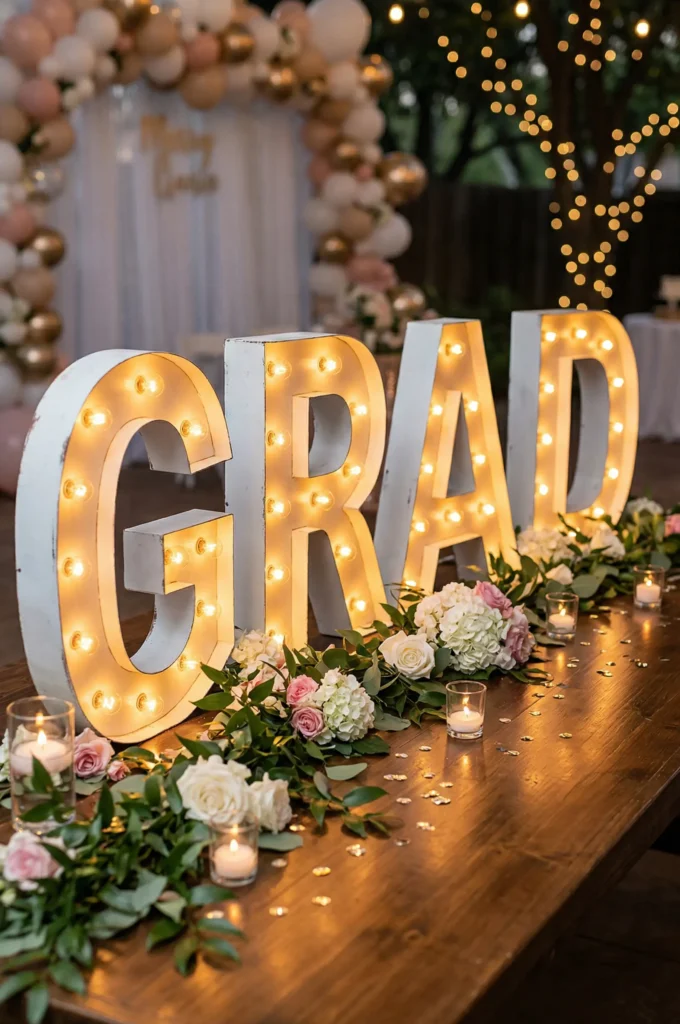 LED Light Up Letter Centerpieces