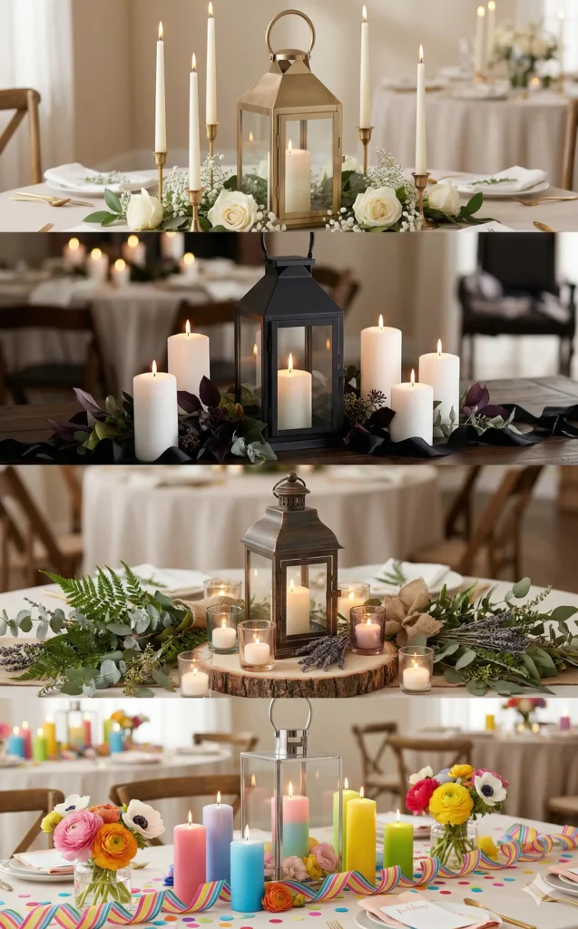 Lantern and Candle Combo Centerpieces