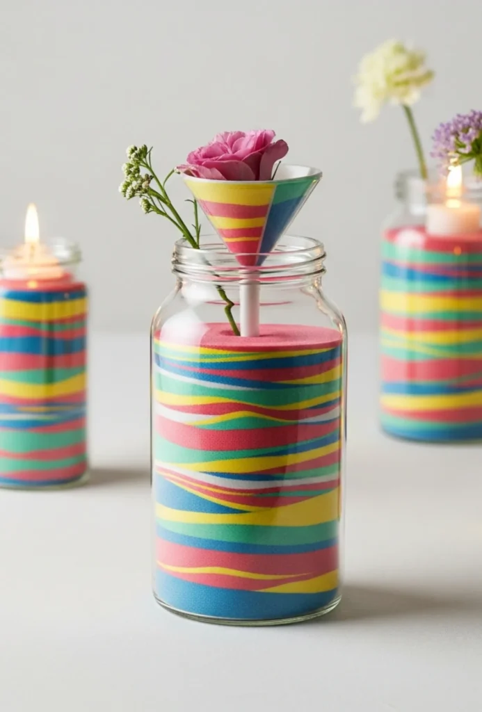 Layered Sand Art Jars