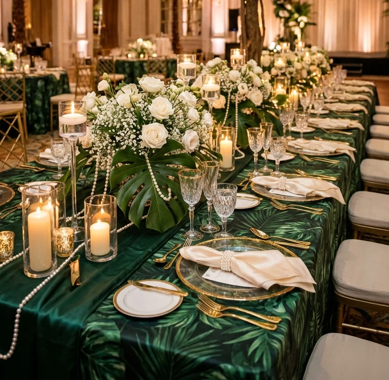 Long Banquet Wedding Table Decor Ideas