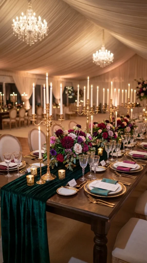 Luxe Velvet Table Runners for Dramatic Texture