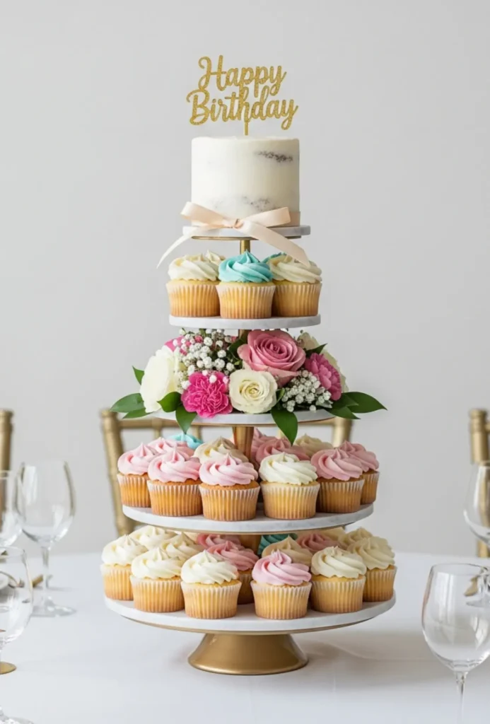 Mini Cake or Cupcake Tower Centerpieces