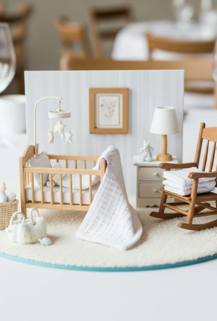 Mini Nursery Room Scene Centerpieces