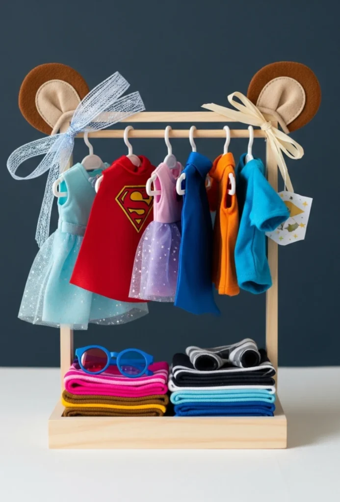 Mini Wardrobe Dress-Up Rack Centerpieces