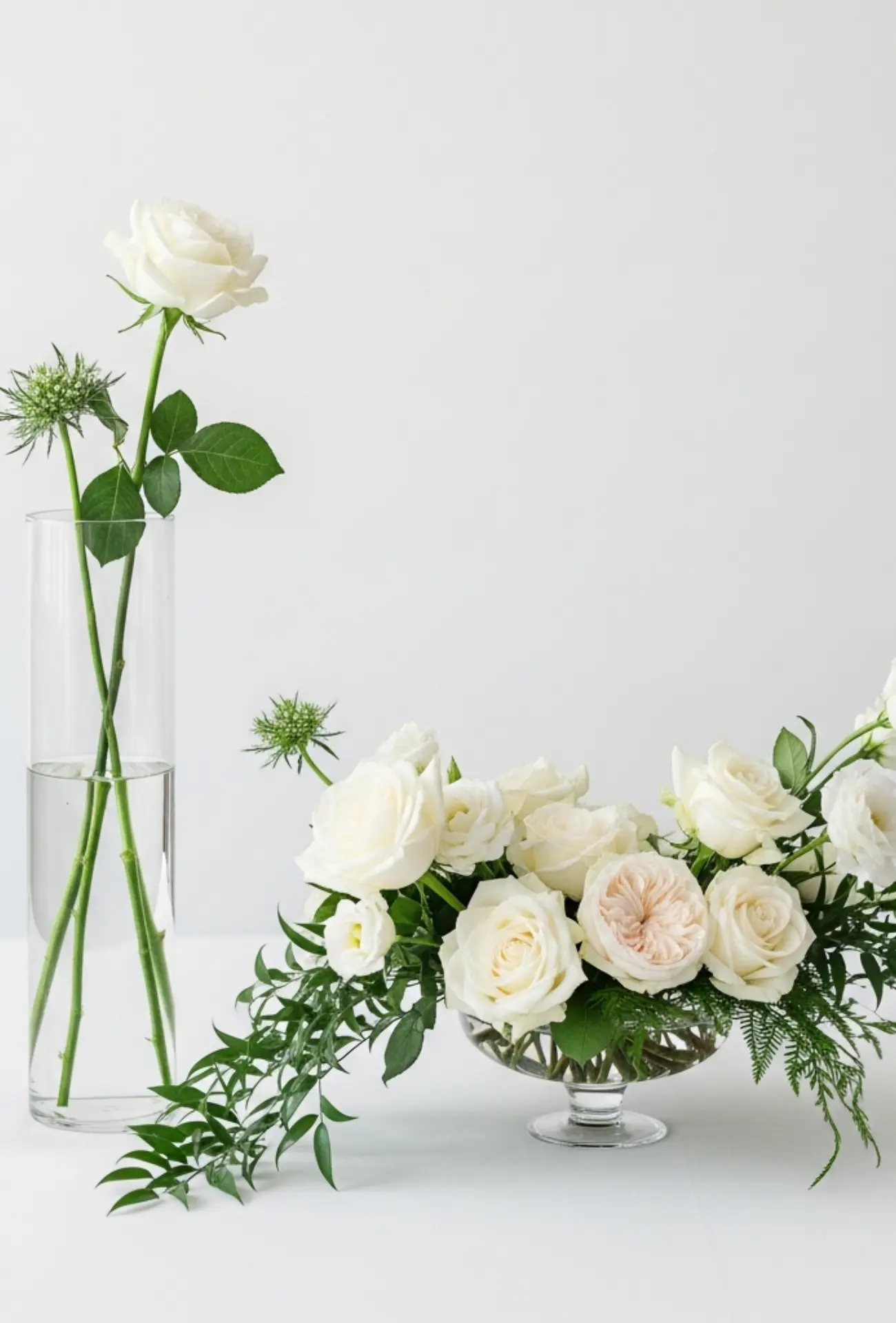 Minimalist Glass Vase Arrangements