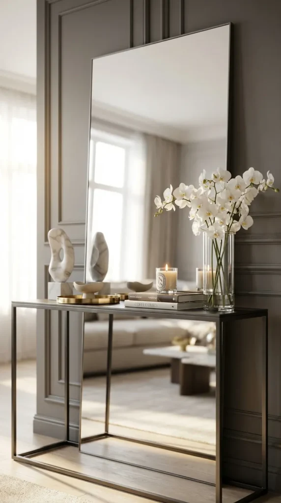 Mirror-Leaning Breadboard Console Display for Depth