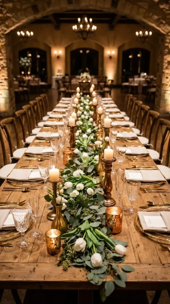 Mixed Metal Accents Bronze and Gold on Wood Tables