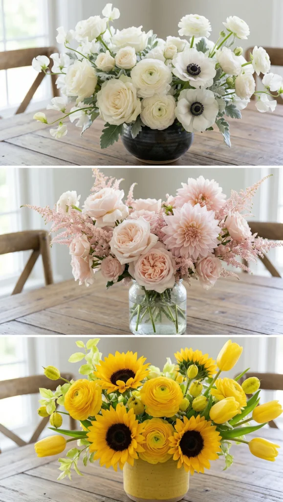 Monochrome Flower Color Arrangements