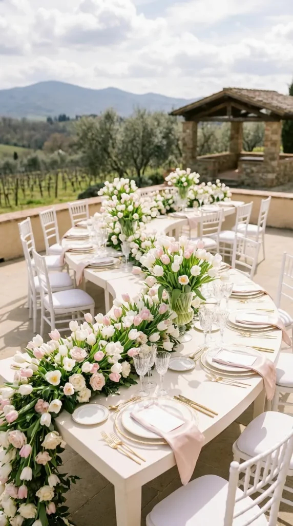 Monofloral Centerpieces with Single Flower Varieties