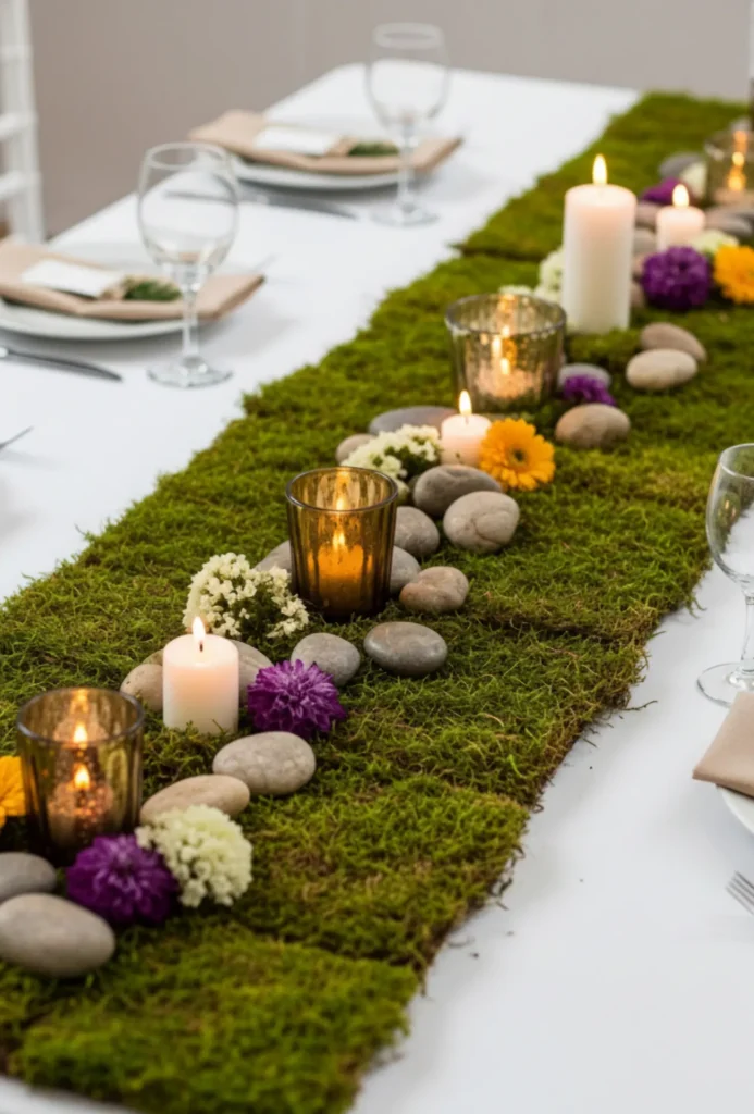 Moss and Stone Table Runner