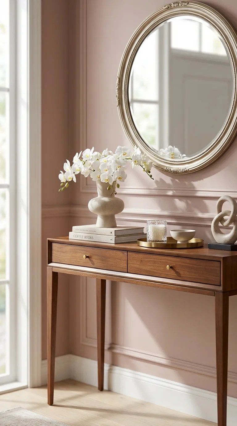 Narrow Console With Hidden Storage Drawers