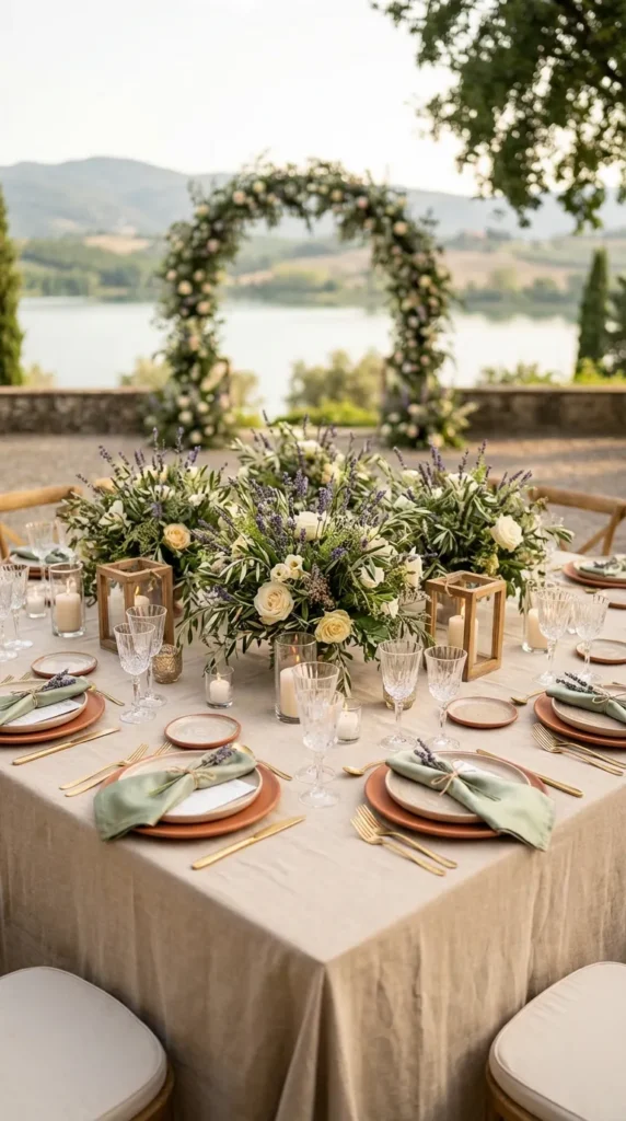 Natural Linen Tablecloths With Earth-tone Decor