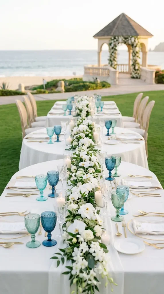 Ocean-hued Colored Glassware