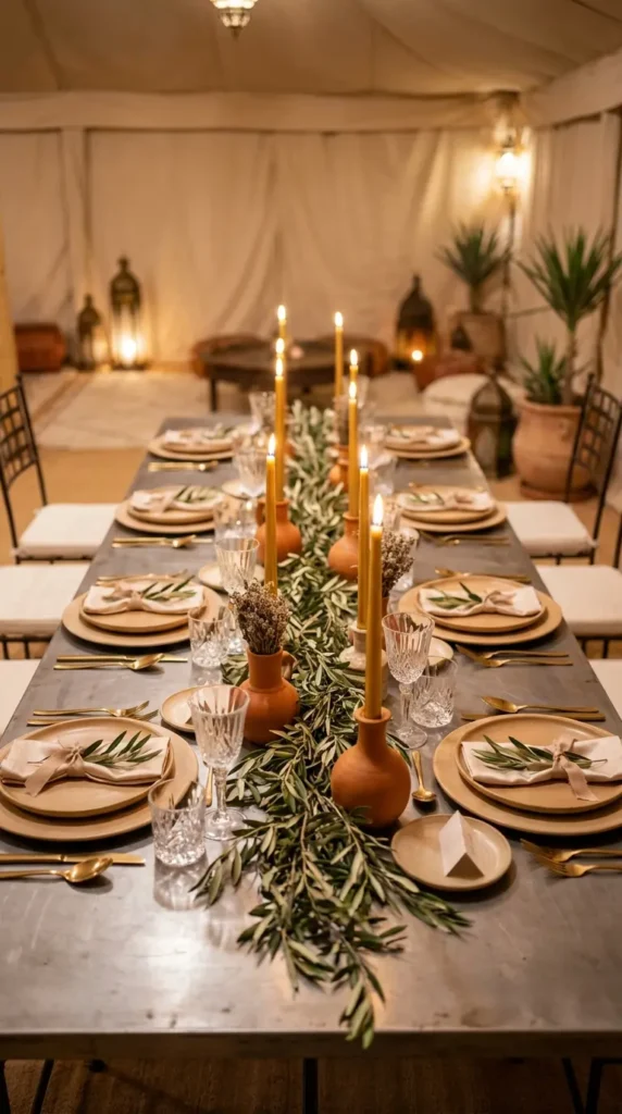 Olive Branch Table Accents for Mediterranean Style