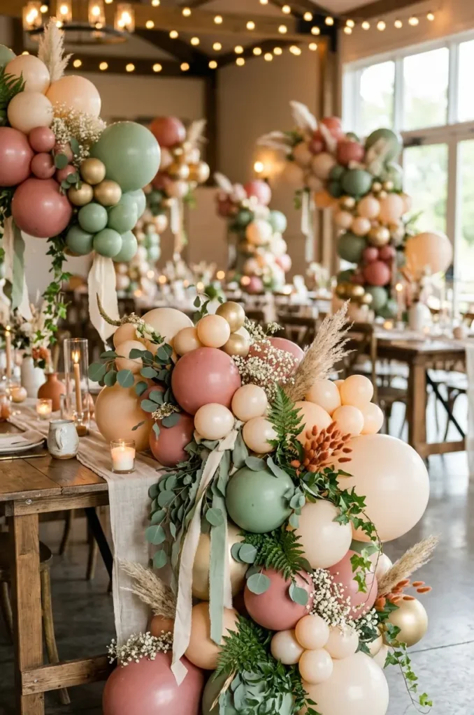 Organic Freeform Balloon Cluster Centerpieces