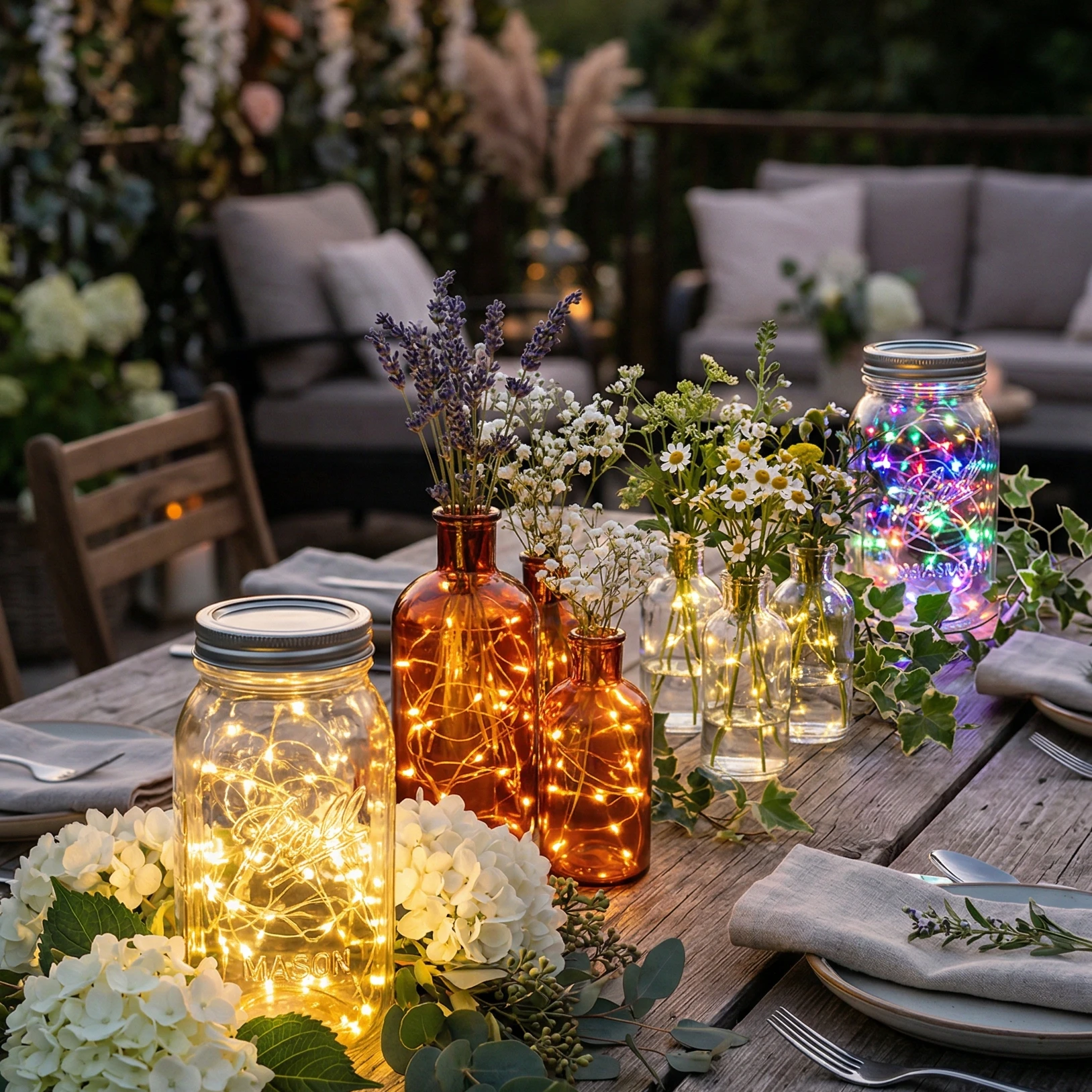 Outdoor Party Centerpieces